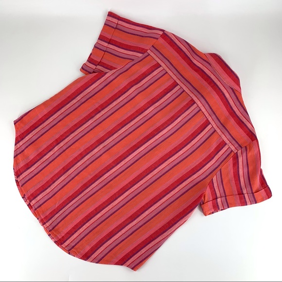 Cabi Tickled Pink Button Down Short Sleeve Shirt, #5977, Medium - Picture 11 of 16